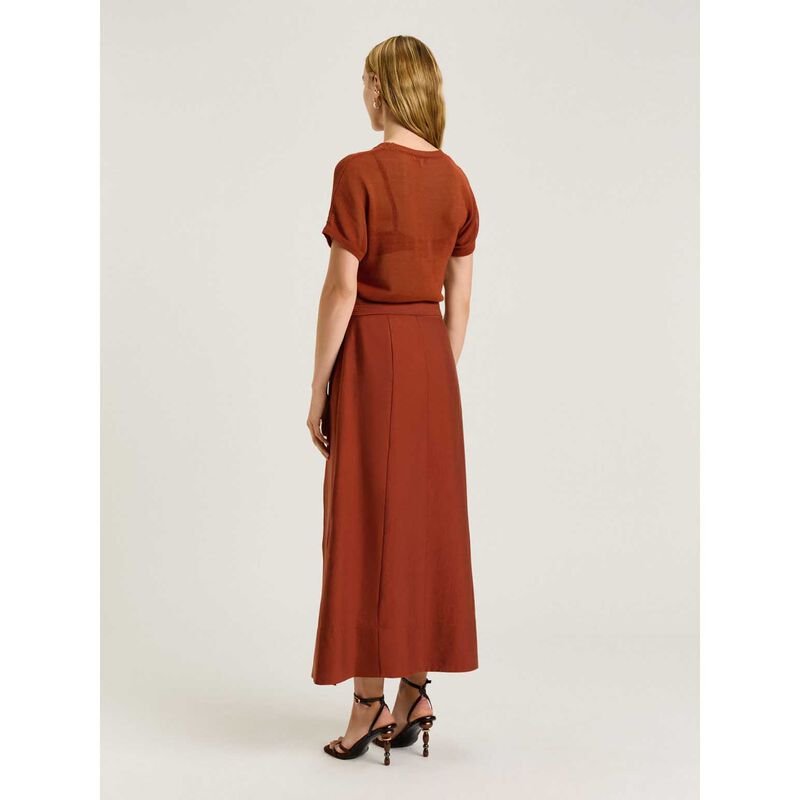 Veronika Maine Washer Lyocell Belted Midi Skirt image number 2